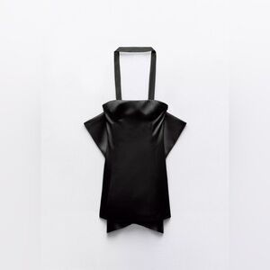 Zara Satin Black Mini Dress
